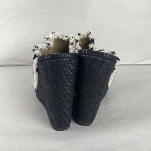 Women's Witchery Size 39 Multicolored Woven Fabric Cover Platform Wedge Shoes - Picture 10 of 16